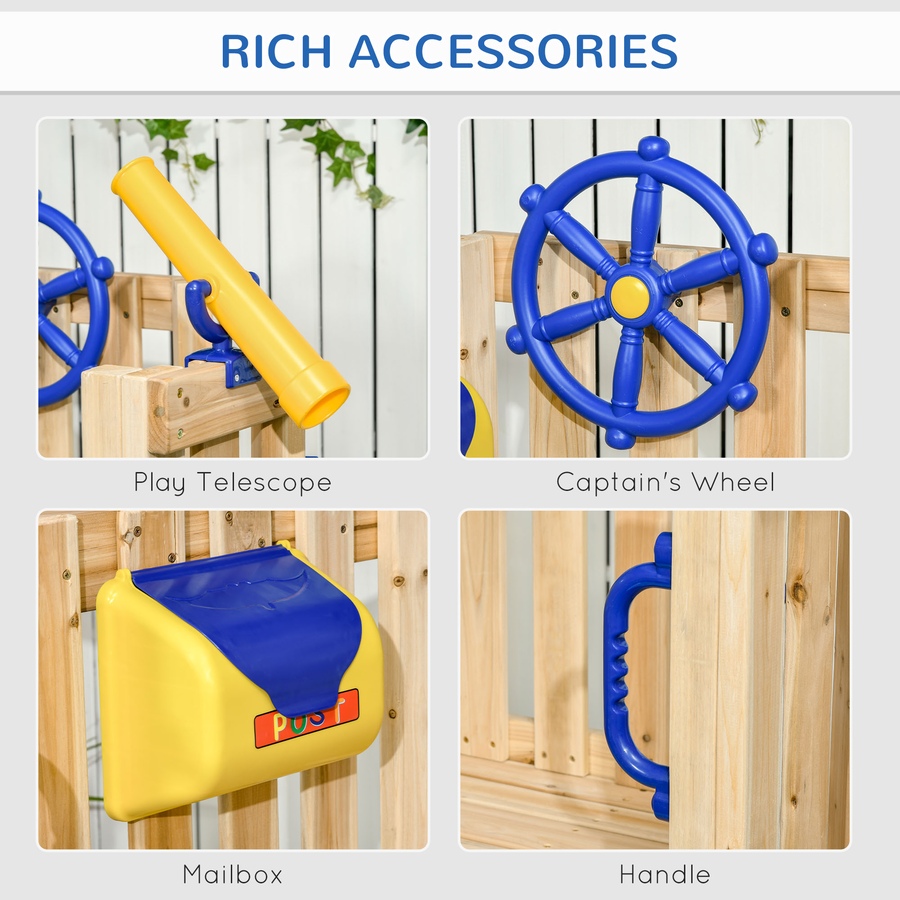Image 968402_ALTMORE4.jpg, Product 968-402 / Price $199.99, Outsunny Wooden Kids Swing Set with Swing Seat, Ages 18-48 Months, Natural from Outsunny on TSC.ca's Home & Garden department