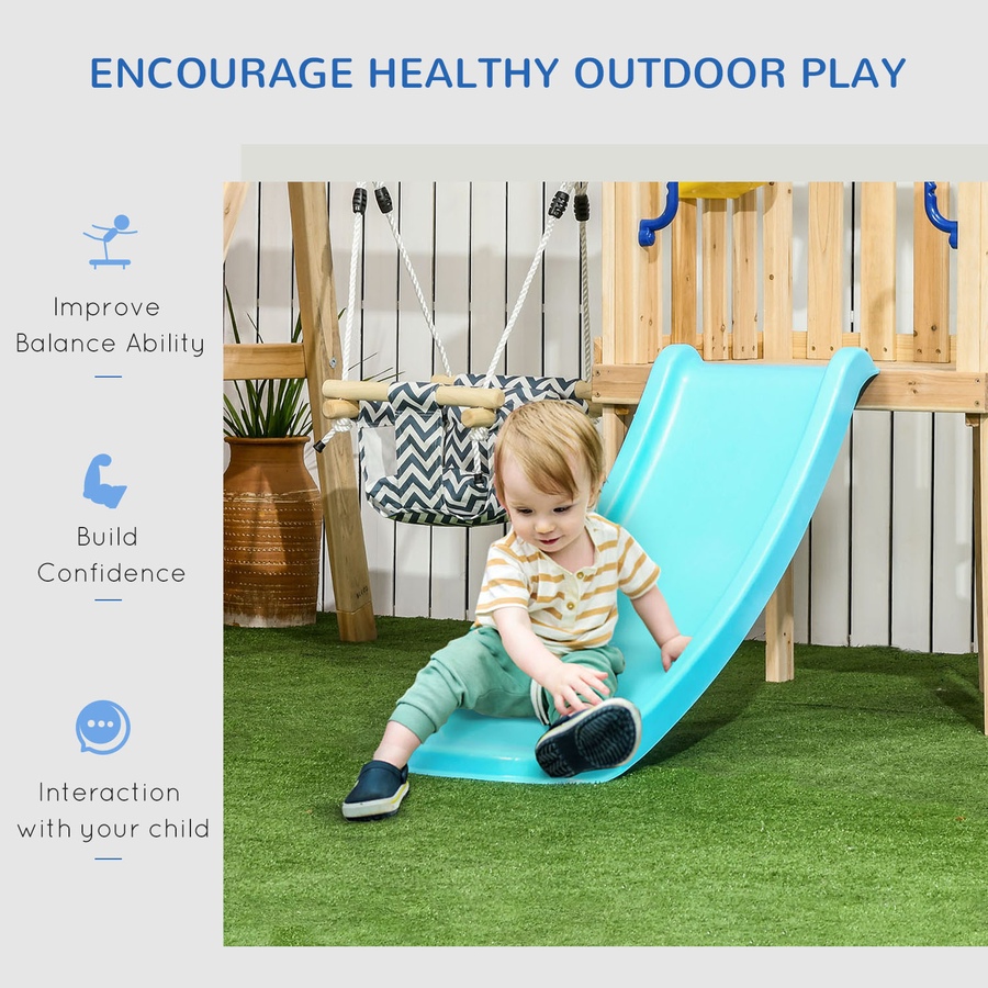 Image 968402_ALTMORE5.jpg, Product 968-402 / Price $199.99, Outsunny Wooden Kids Swing Set with Swing Seat, Ages 18-48 Months, Natural from Outsunny on TSC.ca's Home & Garden department