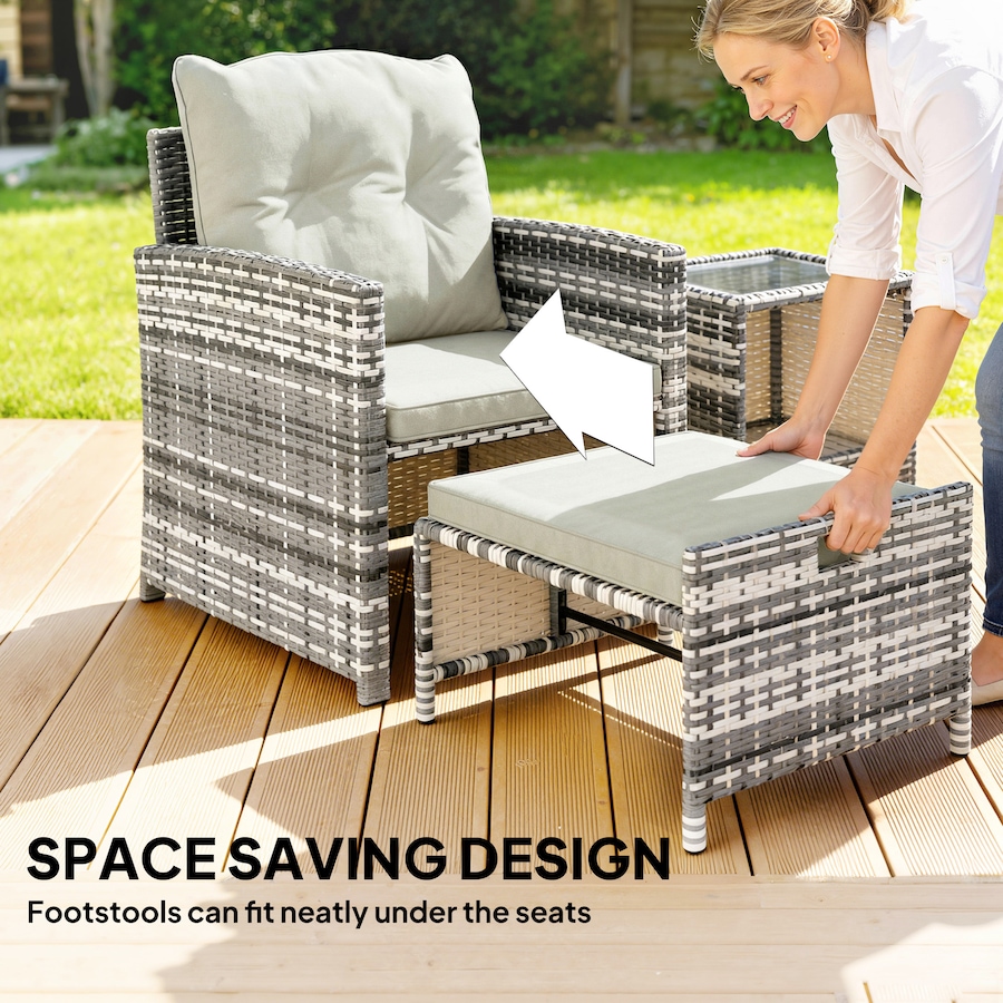 Image 968413_ALTMORE3.jpg, Product 968-413 / Price $334.99, Outsunny 5 Piece Patio Furniture Set with Ottomans Cushions, Grey/Cream from Outsunny on TSC.ca's Home & Garden department