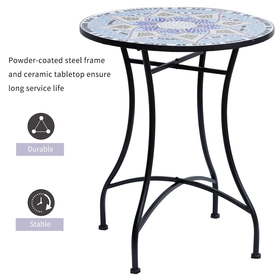 Image 968415_ALTMORE3.jpg, Product 968-415 / Price $115.99, Outsunny Mosaic Round Patio Table with Ceramic Tabletop, Balcony Side Table from Outsunny on TSC.ca's Home & Garden department