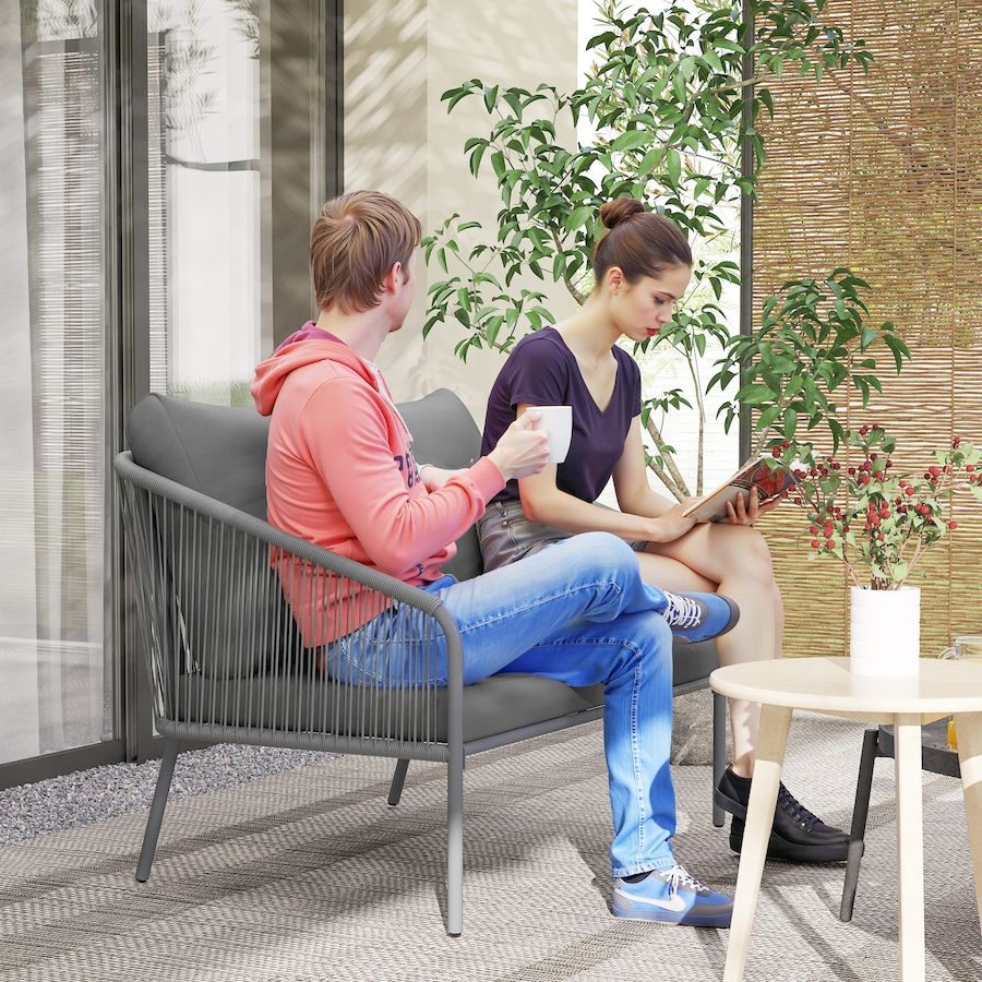 Image 968422_ALTMORE11.jpg, Product 968-422 / Price $194.99, Outsunny Garden Sofa with Cushions, 2-Seater Outdoor Balcony Rattan Sofa from Outsunny on TSC.ca's Home & Garden department