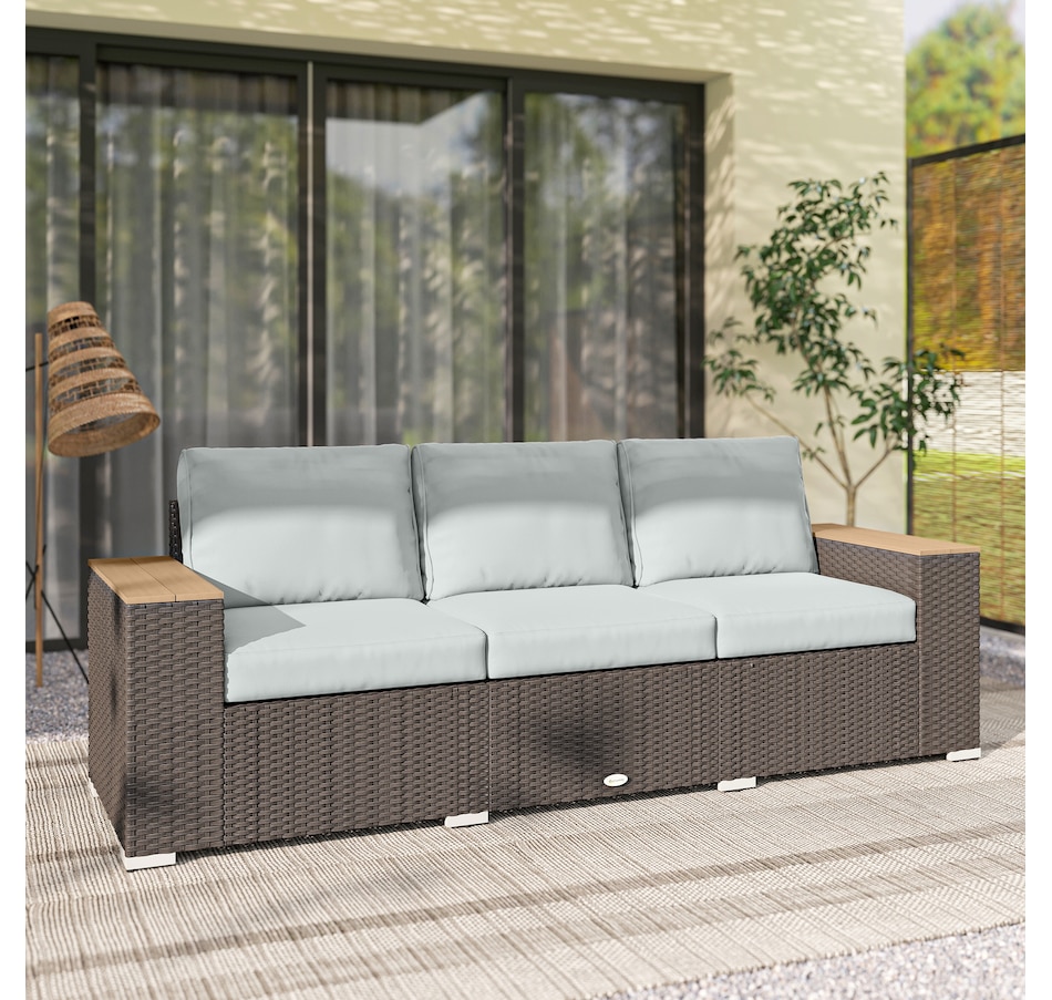 Image 968424_ALTMORE8.jpg, Product 968-424 / Price $379.99, Outsunny 3-Seater Outdoor Couch with Cushions, Outdoor Sofa, Grey from Outsunny on TSC.ca's Home & Garden department