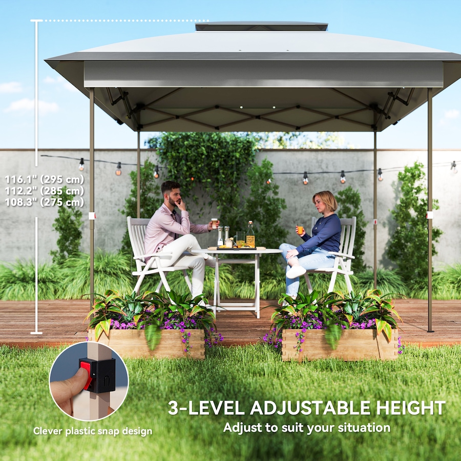 Image 968427_ALTMORE4.jpg, Product 968-427 / Price $249.99, Outsunny 12' x 12' Pop Up Canopy with Mesh, Grey from Outsunny on TSC.ca's Home & Garden department