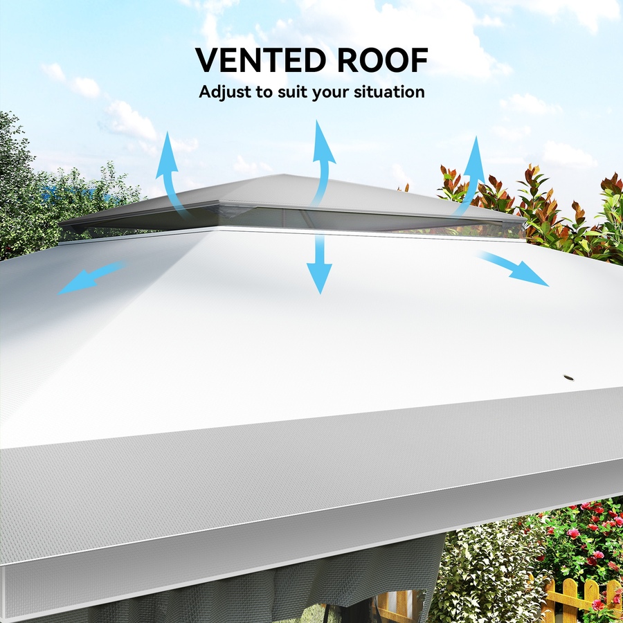 Image 968427_ALTMORE5.jpg, Product 968-427 / Price $249.99, Outsunny 12' x 12' Pop Up Canopy with Mesh, Grey from Outsunny on TSC.ca's Home & Garden department