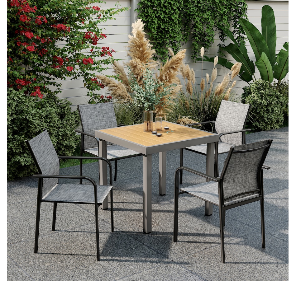 Image 968433_ALTMORE1.jpg, Product 968-433 / Price $209.99 - $219.99, Outsunny Patio Chairs Set of 4, Stackable Outdoor Dining Chairs from Outsunny on TSC.ca's Home & Garden department