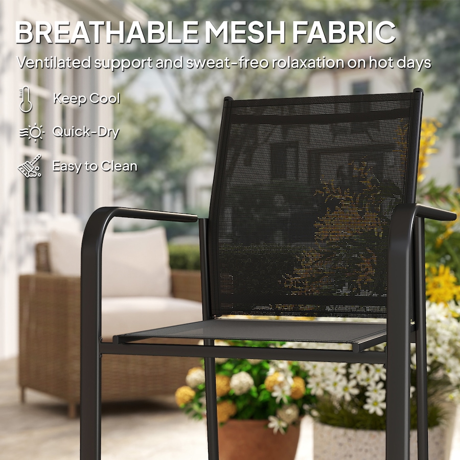 Image 968433_ALTMORE14.jpg, Product 968-433 / Price $239.99, Outsunny Patio Chairs Set of 4, Stackable Outdoor Dining Chairs from Outsunny on TSC.ca's Home & Garden department