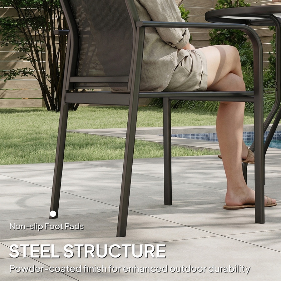 Image 968433_ALTMORE15.jpg, Product 968-433 / Price $239.99, Outsunny Patio Chairs Set of 4, Stackable Outdoor Dining Chairs from Outsunny on TSC.ca's Home & Garden department