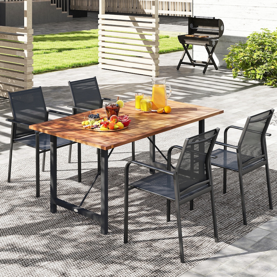 Image 968433_ALTMORE16.jpg, Product 968-433 / Price $239.99, Outsunny Patio Chairs Set of 4, Stackable Outdoor Dining Chairs from Outsunny on TSC.ca's Home & Garden department