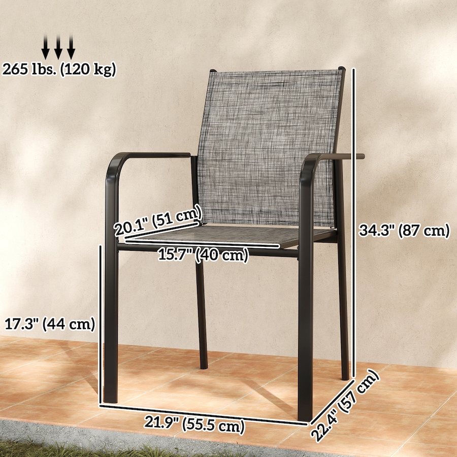 Image 968433_ALTMORE2.jpg, Product 968-433 / Price $239.99, Outsunny Patio Chairs Set of 4, Stackable Outdoor Dining Chairs from Outsunny on TSC.ca's Home & Garden department