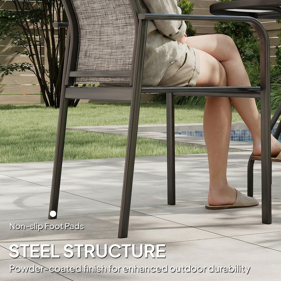 Image 968433_ALTMORE6.jpg, Product 968-433 / Price $239.99, Outsunny Patio Chairs Set of 4, Stackable Outdoor Dining Chairs from Outsunny on TSC.ca's Home & Garden department