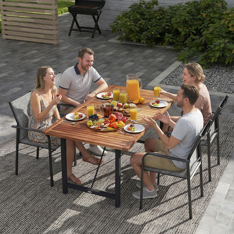 Image 968433_ALTMORE7.jpg, Product 968-433 / Price $239.99, Outsunny Patio Chairs Set of 4, Stackable Outdoor Dining Chairs from Outsunny on TSC.ca's Home & Garden department