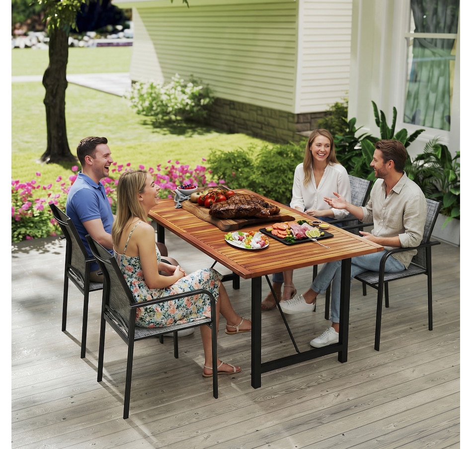 Image 968433_ALTMORE8.jpg, Product 968-433 / Price $209.99 - $219.99, Outsunny Patio Chairs Set of 4, Stackable Outdoor Dining Chairs from Outsunny on TSC.ca's Home & Garden department