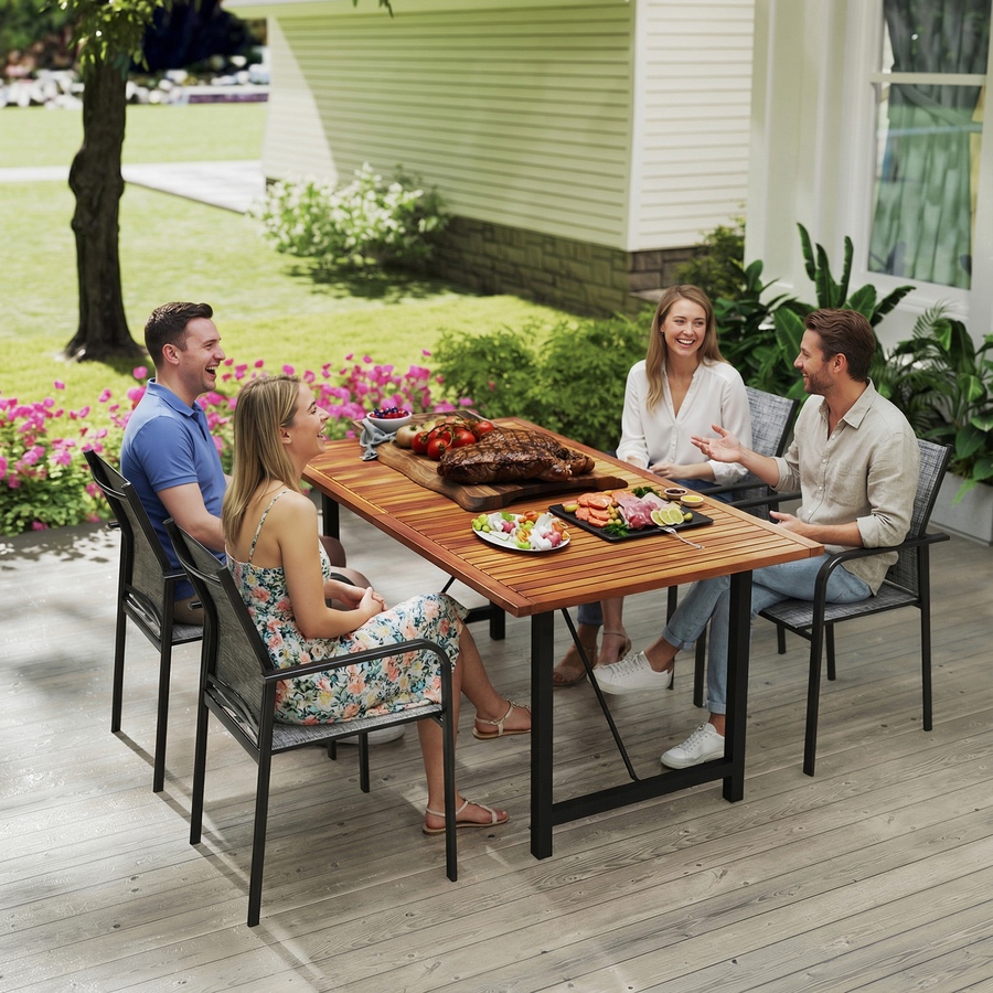 Image 968433_ALTMORE8.jpg, Product 968-433 / Price $239.99, Outsunny Patio Chairs Set of 4, Stackable Outdoor Dining Chairs from Outsunny on TSC.ca's Home & Garden department