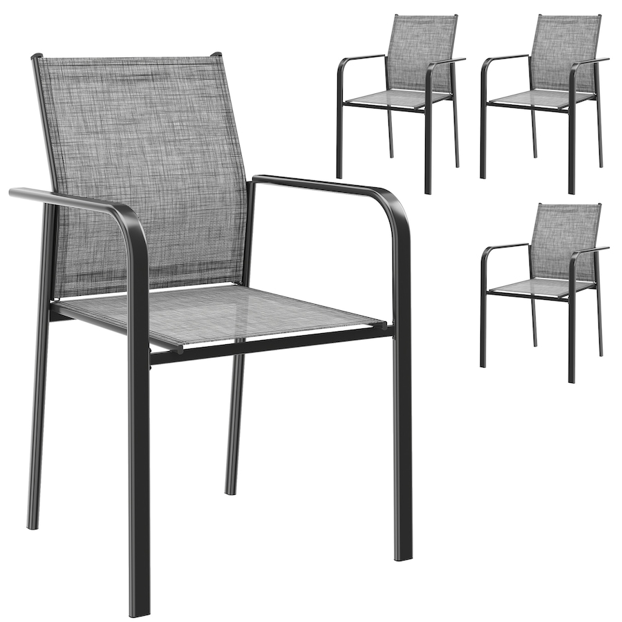 Image 968433_ST01.jpg, Product 968-433 / Price $239.99, Outsunny Patio Chairs Set of 4, Stackable Outdoor Dining Chairs from Outsunny on TSC.ca's Home & Garden department