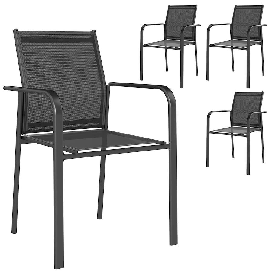 Image 968433_ST02.jpg, Product 968-433 / Price $239.99, Outsunny Patio Chairs Set of 4, Stackable Outdoor Dining Chairs from Outsunny on TSC.ca's Home & Garden department