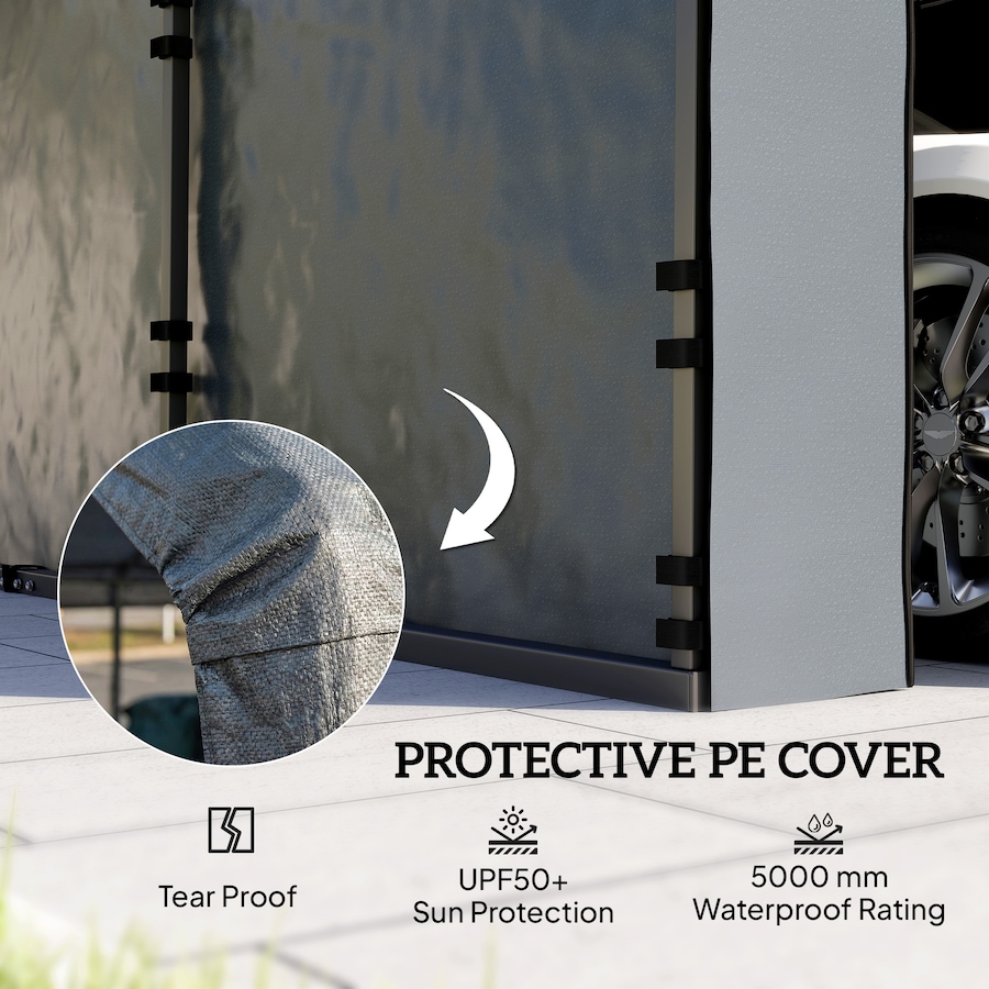 Image 968437_ALTMORE13.jpg, Product 968-437 / Price $89.99 - $109.99, Outsunny Carport Replacement Canopy Cover Sidewalls for 10'x15'/12'x20' Carport from Outsunny on TSC.ca's Home & Garden department