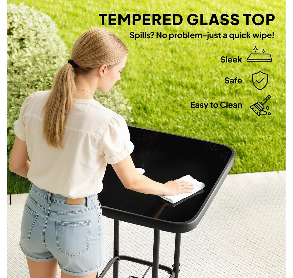Image 968448_ALTMORE4.jpg, Product 968-448 / Price $114.99, Outsunny Outdoor Bar Table 41.3" Bar Height Patio Table with Umbrella Hole from Outsunny on TSC.ca's Home & Garden department