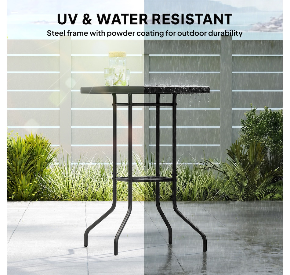 Image 968448_ALTMORE5.jpg, Product 968-448 / Price $114.99, Outsunny Outdoor Bar Table 41.3" Bar Height Patio Table with Umbrella Hole from Outsunny on TSC.ca's Home & Garden department