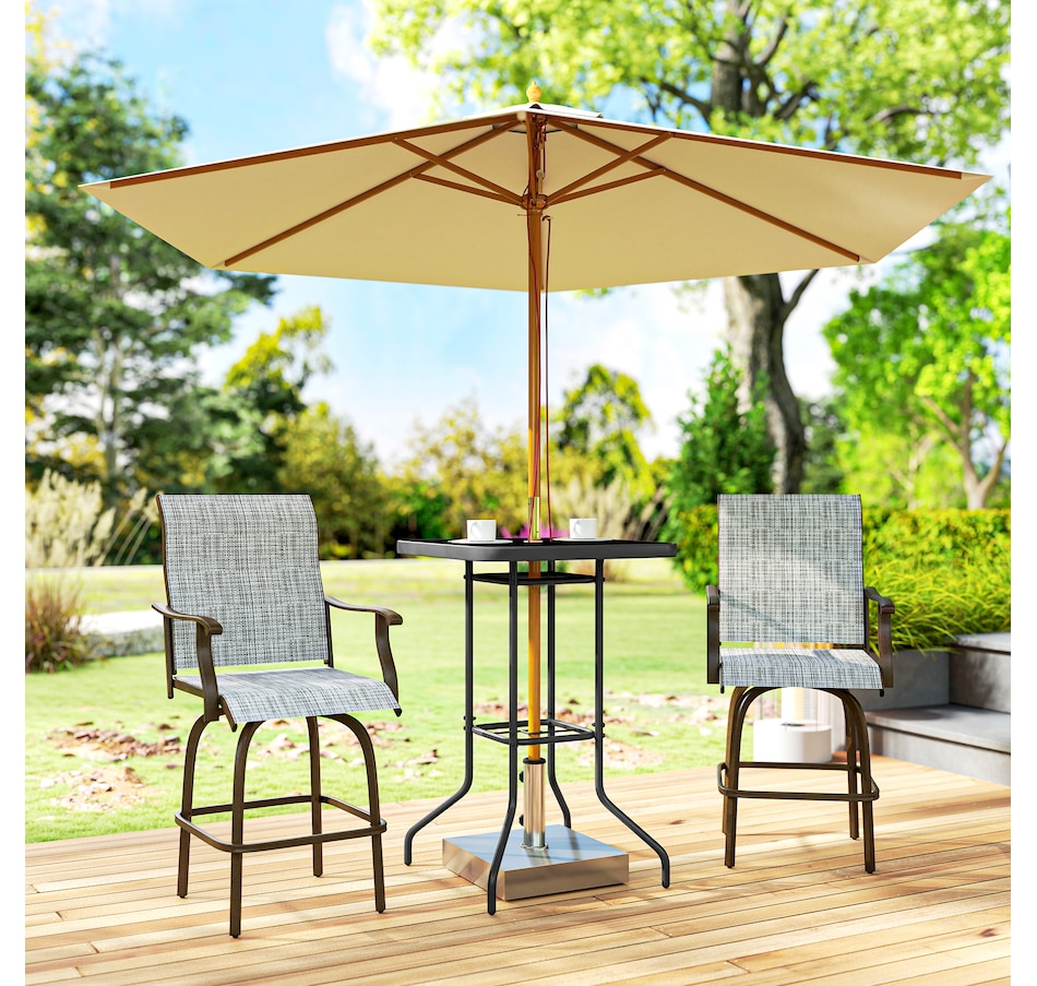 Image 968448_ALTMORE8.jpg, Product 968-448 / Price $114.99, Outsunny Outdoor Bar Table 41.3" Bar Height Patio Table with Umbrella Hole from Outsunny on TSC.ca's Home & Garden department
