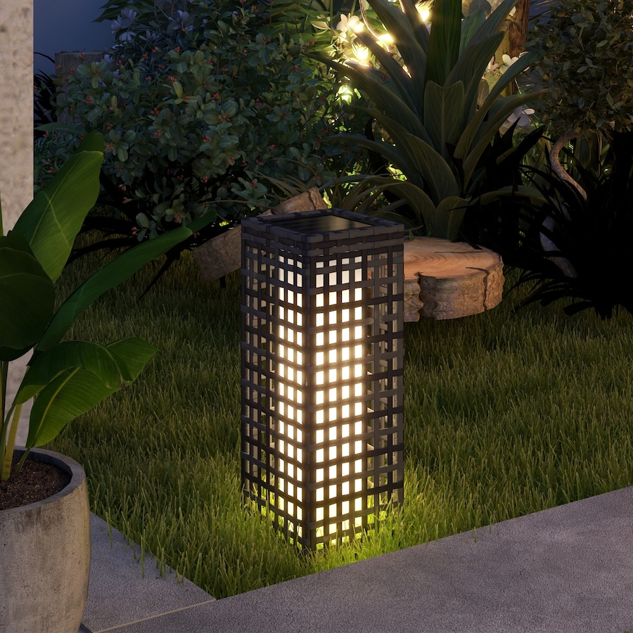 Image 968455_ALTMORE1.jpg, Product 968-455 / Price $44.99, Outsunny Wicker Solar Floor Lamp, Auto On/Off Outdoor Lamp, Grey from Outsunny on TSC.ca's Home & Garden department