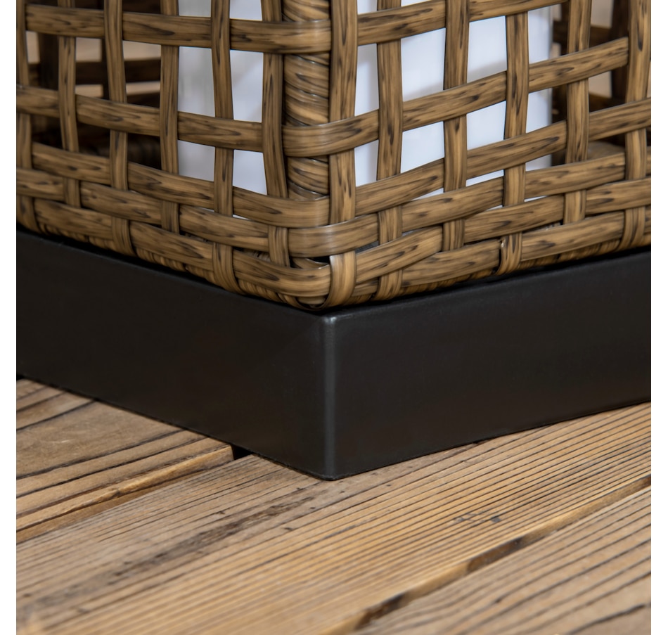 Image 968467_ALTMORE8.jpg, Product 968-467 / Price $39.99, Outsunny Wicker Solar Floor Lamp, Auto On/Off Outdoor Lamp, Sand from Outsunny on TSC.ca's Home & Garden department