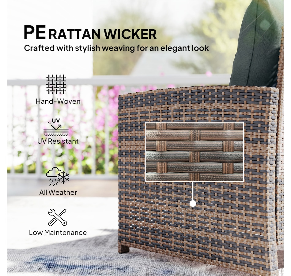 Image 968481_ALTMORE5.jpg, Product 968-481 / Price $269.99, Outsunny 5 Piece Patio Furniture Set with Ottomans Cushions, Brown/Dark Grey from Outsunny on TSC.ca's Home & Garden department