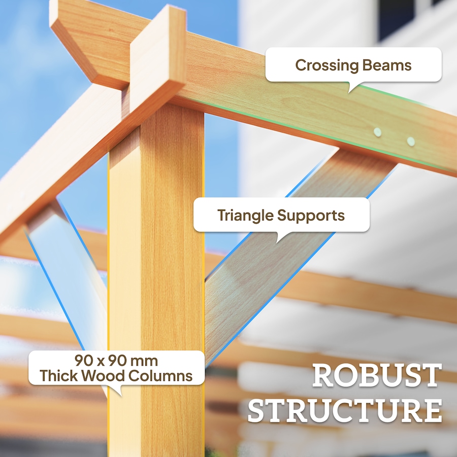 Image 968484_ALTMORE3.jpg, Product 968-484 / Price $359.99, Outsunny 10' x 13' Wooden Pergola, Outdoor Pergola Gazebo, Nature Wood from Outsunny on TSC.ca's Home & Garden department