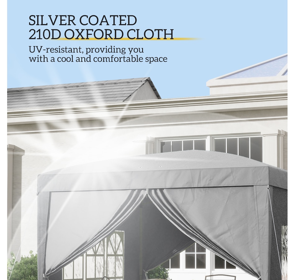 Image 968489_ALTMORE4.jpg, Product 968-489 / Price $159.99, Outsunny 10'x10' Outdoor Pop Up Party Tent with Carrying Bag Light Grey from Outsunny on TSC.ca's Home & Garden department