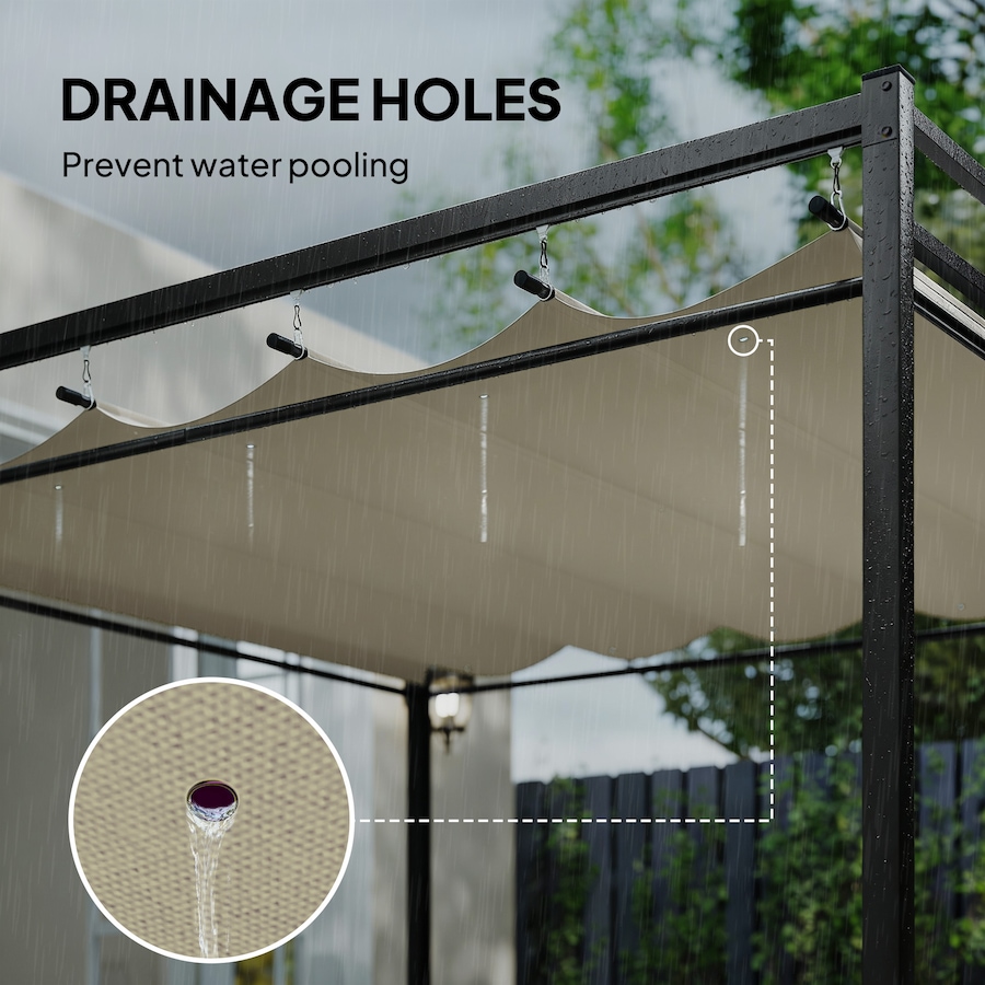 Image 968490_ALTMORE6.jpg, Product 968-490 / Price $369.99, Outsunny 10' x 10' Outdoor Gazebo, Retractable Pergola Canopy with Curtains from Outsunny on TSC.ca's Home & Garden department