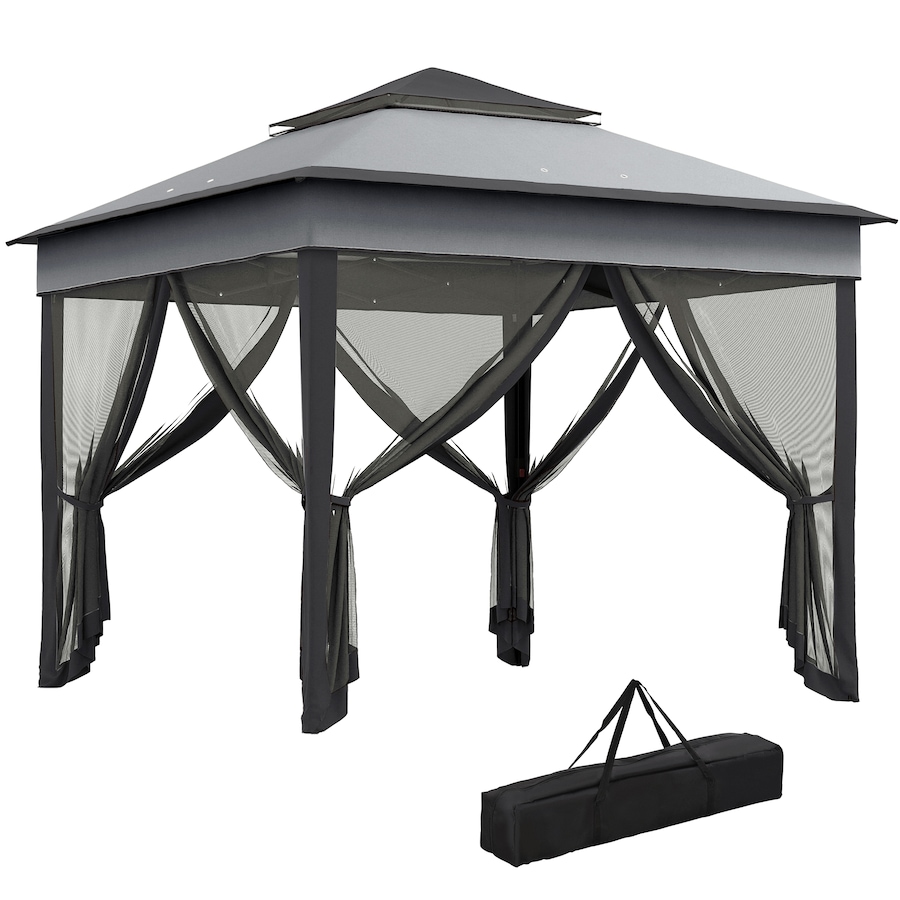 Image 968492.jpg, Product 968-492 / Price $199.99, Outsunny 10.7 x10.7 ft Pop Up Sun Shelter with UV30+ Roof Cover, Dark Grey from Outsunny on TSC.ca's Home & Garden department