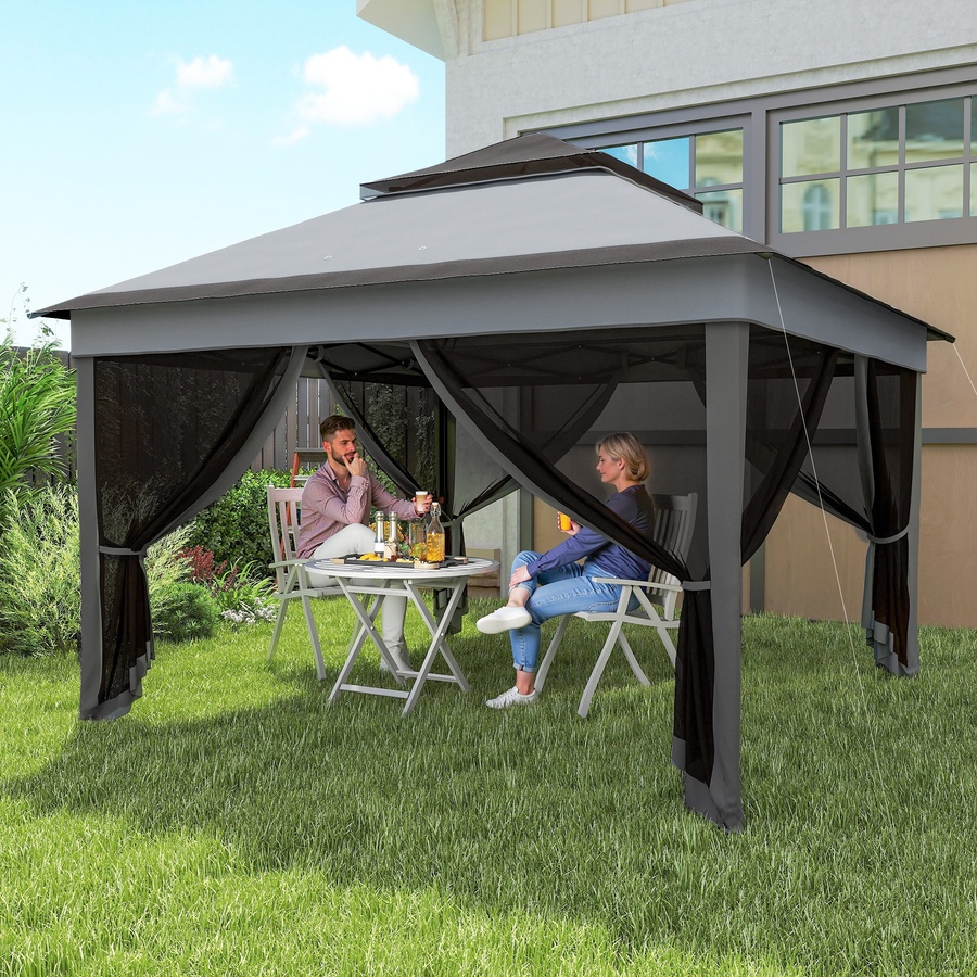 Image 968492_ALTMORE7.jpg, Product 968-492 / Price $199.99, Outsunny 10.7 x10.7 ft Pop Up Sun Shelter with UV30+ Roof Cover, Dark Grey from Outsunny on TSC.ca's Home & Garden department