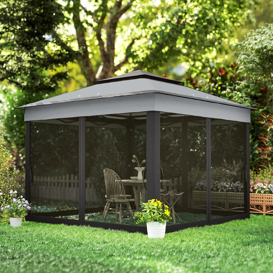 Image 968492_ALTMORE8.jpg, Product 968-492 / Price $199.99, Outsunny 10.7 x10.7 ft Pop Up Sun Shelter with UV30+ Roof Cover, Dark Grey from Outsunny on TSC.ca's Home & Garden department