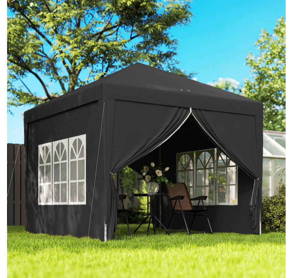 Image 968493_ALTMORE1.jpg, Product 968-493 / Price $159.99, Outsunny 10'x10' Outdoor Pop Up Party Tent with Carrying Bag Black from Outsunny on TSC.ca's Home & Garden department