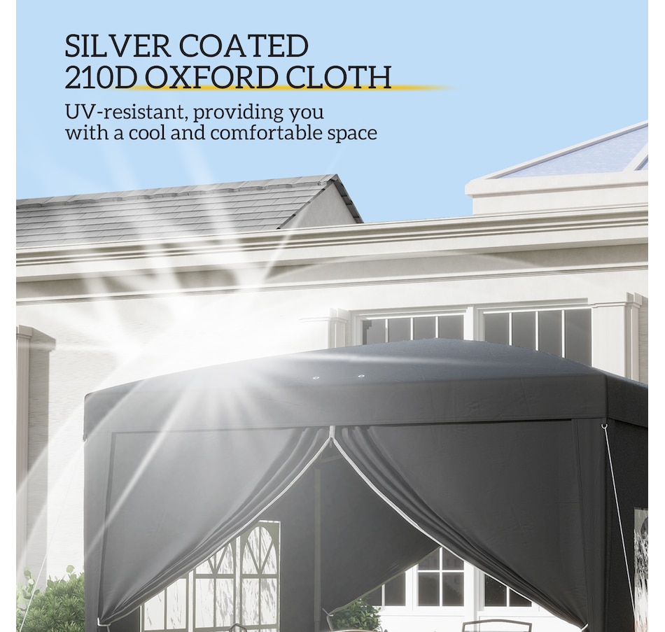 Image 968493_ALTMORE4.jpg, Product 968-493 / Price $159.99, Outsunny 10'x10' Outdoor Pop Up Party Tent with Carrying Bag Black from Outsunny on TSC.ca's Home & Garden department