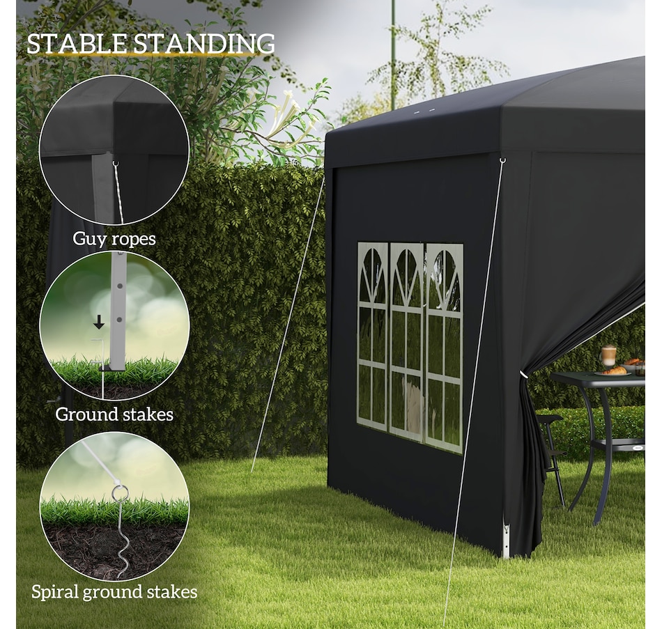 Image 968493_ALTMORE5.jpg, Product 968-493 / Price $159.99, Outsunny 10'x10' Outdoor Pop Up Party Tent with Carrying Bag Black from Outsunny on TSC.ca's Home & Garden department