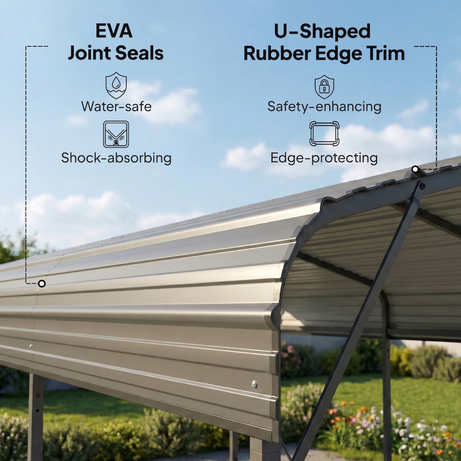 Image 968494_ALTMORE4.jpg, Product 968-494 / Price $569.99, Outsunny 11 x 15FT Metal Carport, Heavy-Duty Carport Canopy w/ Steel Roof from Outsunny on TSC.ca's Home & Garden department