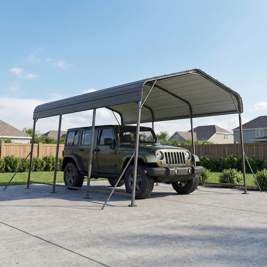 Image 968494_ALTMORE8.jpg, Product 968-494 / Price $569.99, Outsunny 11 x 15FT Metal Carport, Heavy-Duty Carport Canopy w/ Steel Roof from Outsunny on TSC.ca's Home & Garden department