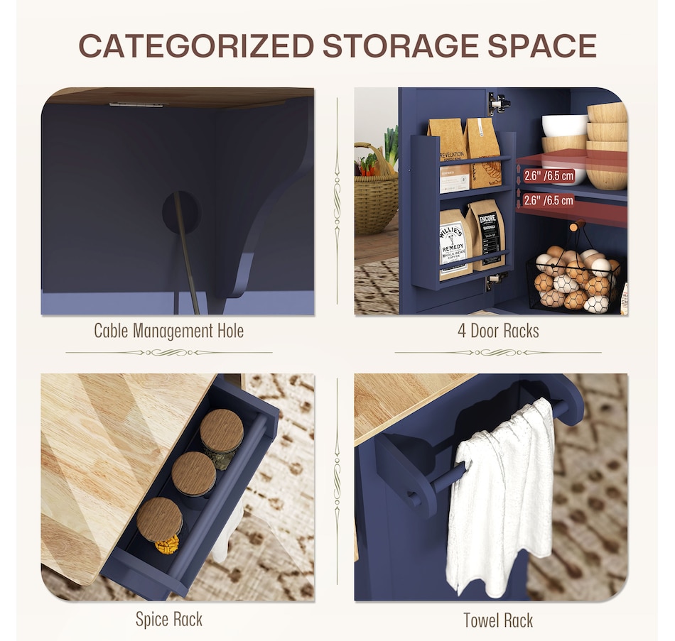 Image 968688_ALTMORE15.jpg, Product 968-688 / Price $359.99, HOMCOM Mobile Kitchen Island with Power Outlet Drop Leaf Kitchen Cart from HOMCOM on TSC.ca's Home & Garden department