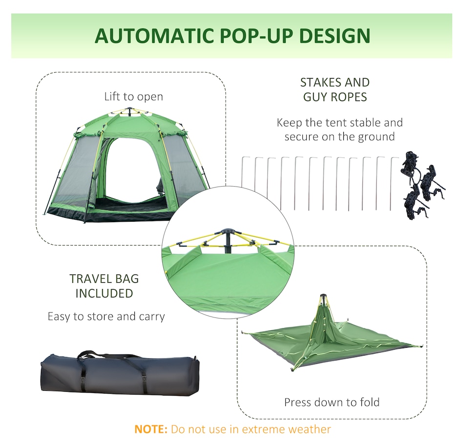 Image 968719_ALTMORE4.jpg, Product 968-719 / Price $159.99, Outsunny 6 People Camping Tent from Outsunny on TSC.ca's Health & Fitness department