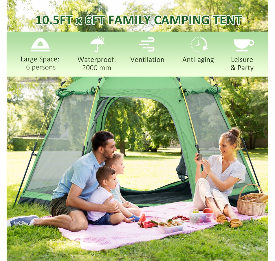 Image 968719_ALTMORE6.jpg, Product 968-719 / Price $159.99, Outsunny 6 People Camping Tent from Outsunny on TSC.ca's Health & Fitness department