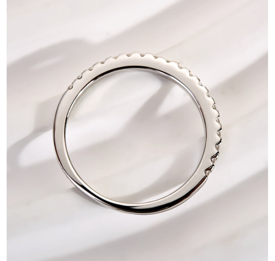 Image 968760_ALTMORE8.jpg, Product 968-760 / Price $316.95, Rodiffy Moissanite 0.5 Ct Round Cut Half Halo White Gold Anniversary Ring from Avera Group on TSC.ca's Jewellery department
