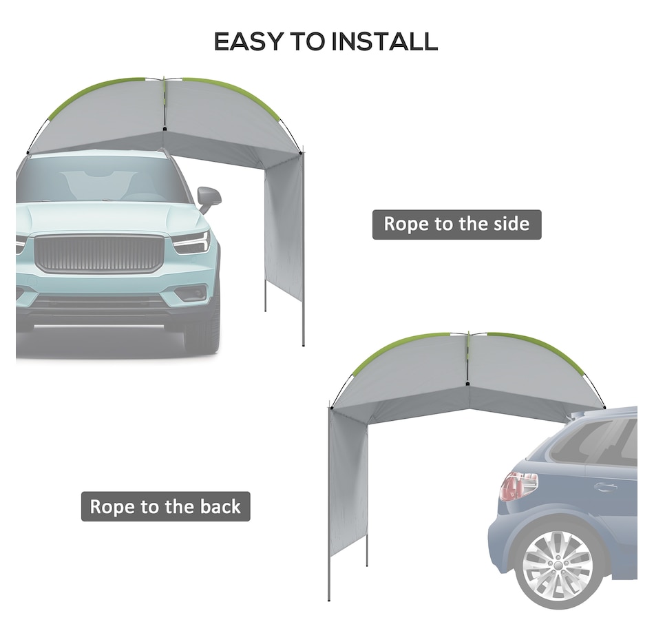 Image 968769_ALTMORE5.jpg, Product 968-769 / Price $89.99, Outsunny Portable Rooftop Car Awning with Side Wall and Carry Bag from Outsunny on TSC.ca's Health & Fitness department