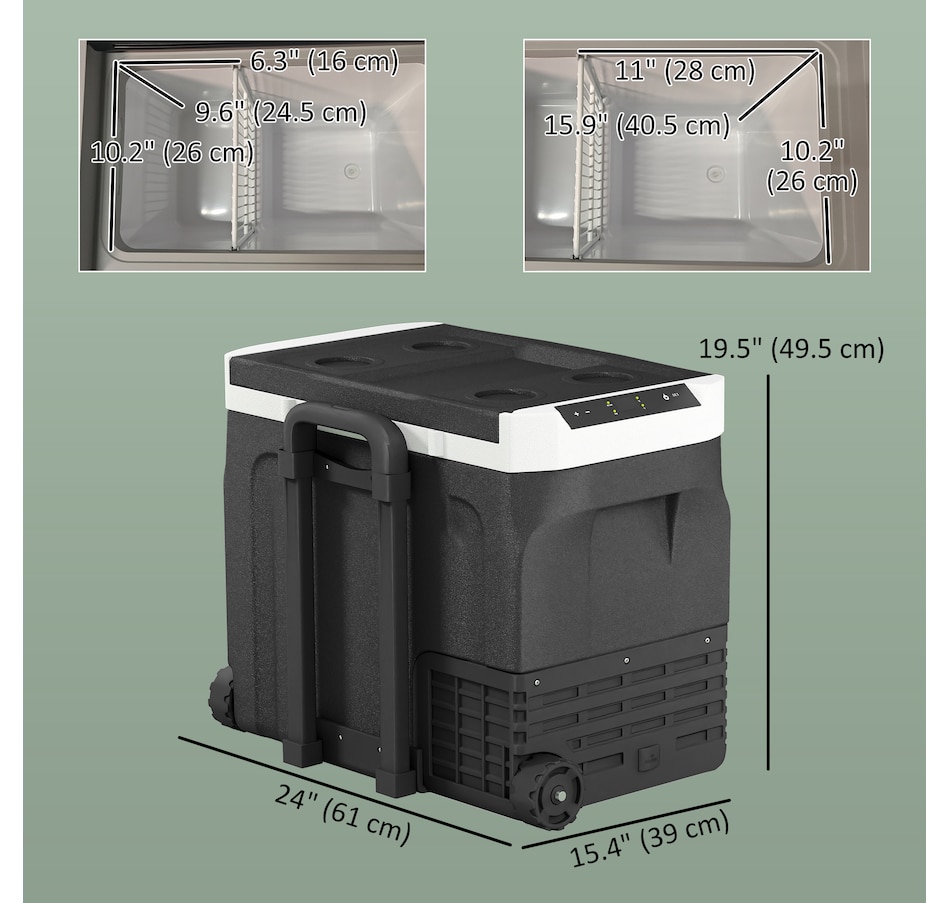 Image 968802_ALTMORE3.jpg, Product 968-802 / Price $298.99, Outsunny Car Fridge Refrigerator, 42 Quart Electric Cooler from Outsunny on TSC.ca's Health & Fitness department