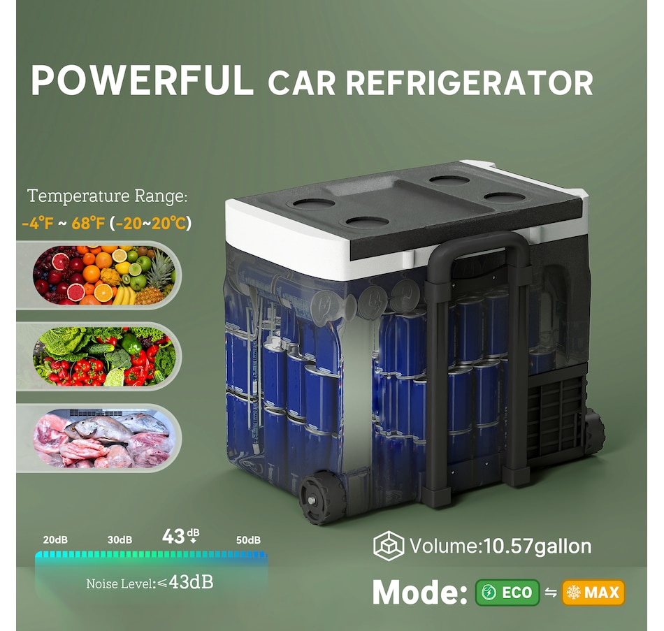 Image 968802_ALTMORE4.jpg, Product 968-802 / Price $298.99, Outsunny Car Fridge Refrigerator, 42 Quart Electric Cooler from Outsunny on TSC.ca's Health & Fitness department