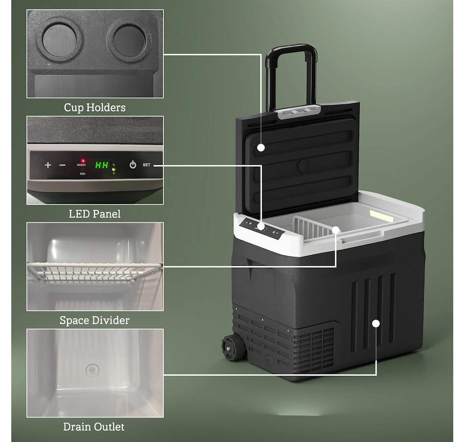 Image 968802_ALTMORE9.jpg, Product 968-802 / Price $298.99, Outsunny Car Fridge Refrigerator, 42 Quart Electric Cooler from Outsunny on TSC.ca's Health & Fitness department
