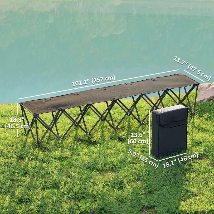 Image 968810_ALTMORE3.jpg, Product 968-810 / Price $79.99, Outsunny 6-Seater Folding Team Sports Sideline Bench, Folding Bench Chair from Outsunny on TSC.ca's Health & Fitness department