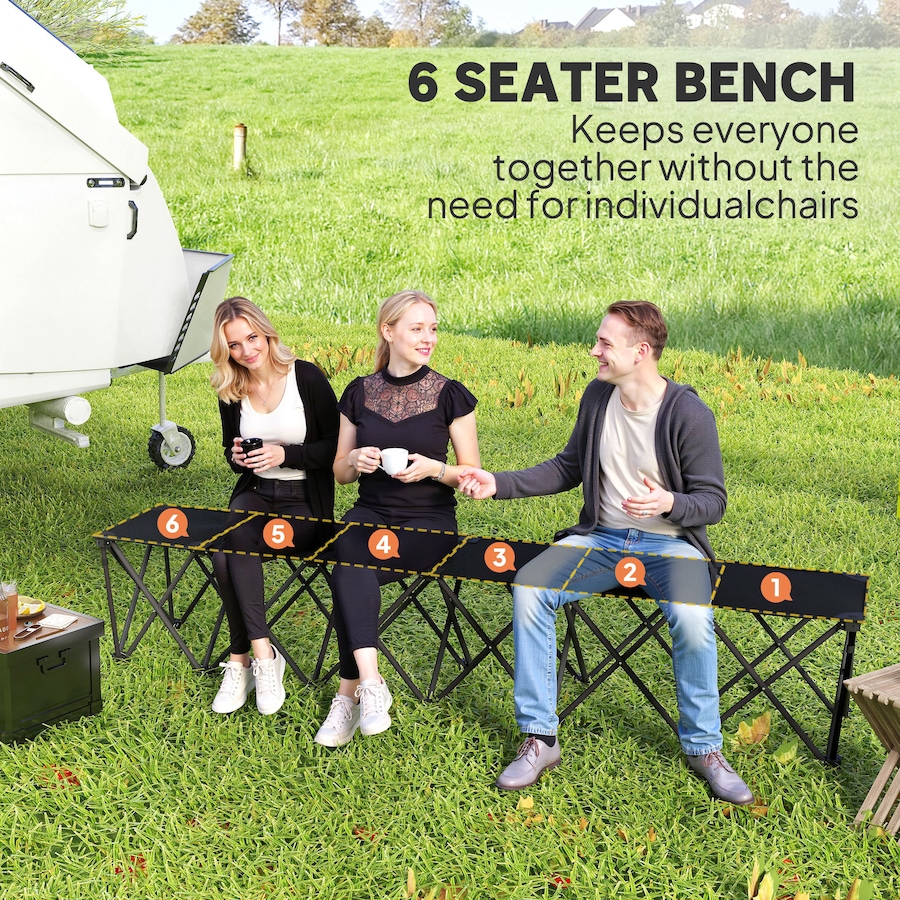 Image 968810_ALTMORE4.jpg, Product 968-810 / Price $79.99, Outsunny 6-Seater Folding Team Sports Sideline Bench, Folding Bench Chair from Outsunny on TSC.ca's Health & Fitness department