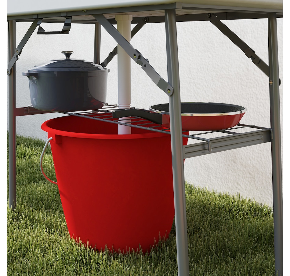 Image 968813_ALTMORE9.jpg, Product 968-813 / Price $94.99, Outsunny 3.4ft Folding Party Cooler for Drinks, Outdoor Cooler Table, White from Outsunny on TSC.ca's Health & Fitness department