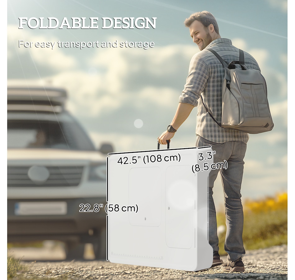 Image 968829_ALTMORE7.jpg, Product 968-829 / Price $139.99, Outsunny Folding Fish Cleaning Table Camping Table with Sinks Faucet, White from Outsunny on TSC.ca's Health & Fitness department