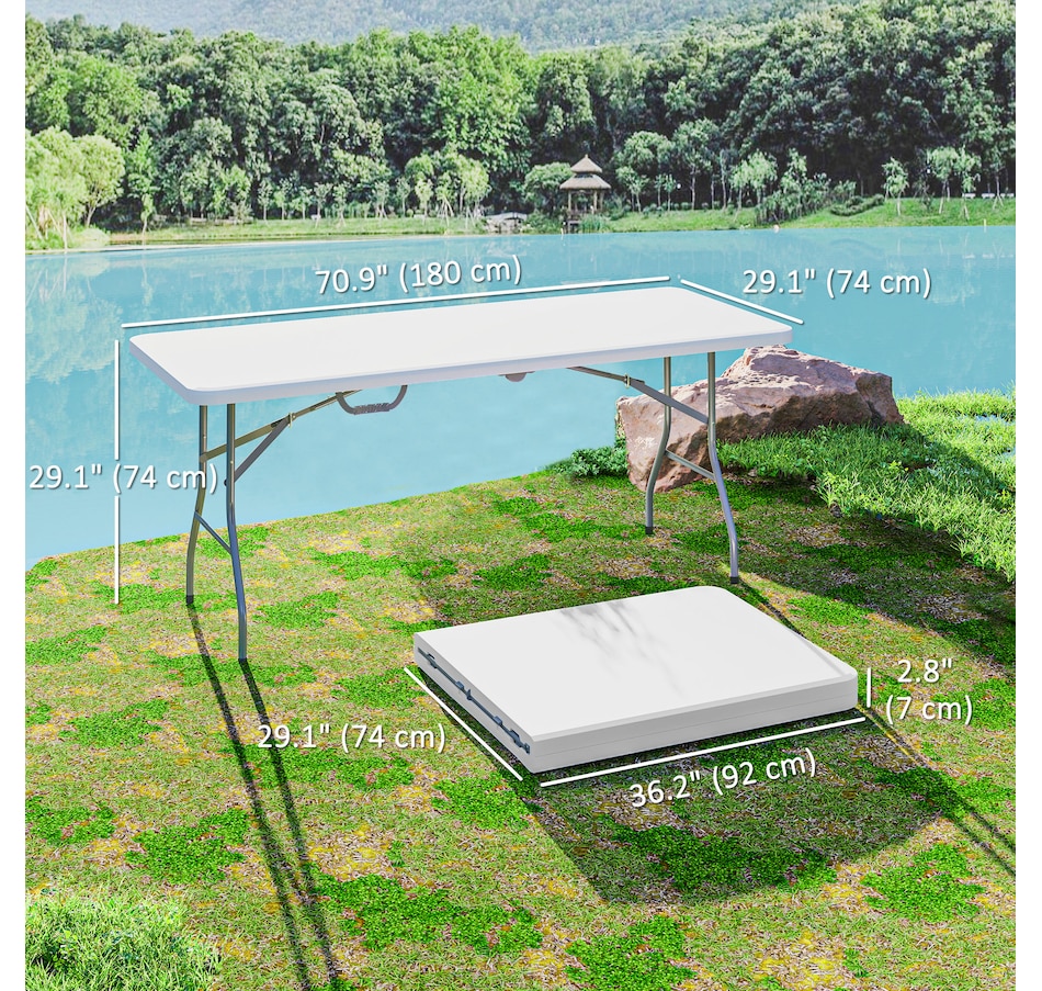 Image 968833_ALTMORE3.jpg, Product 968-833 / Price $79.99, Outsunny 6ft Folding Table from Outsunny on TSC.ca's Health & Fitness department